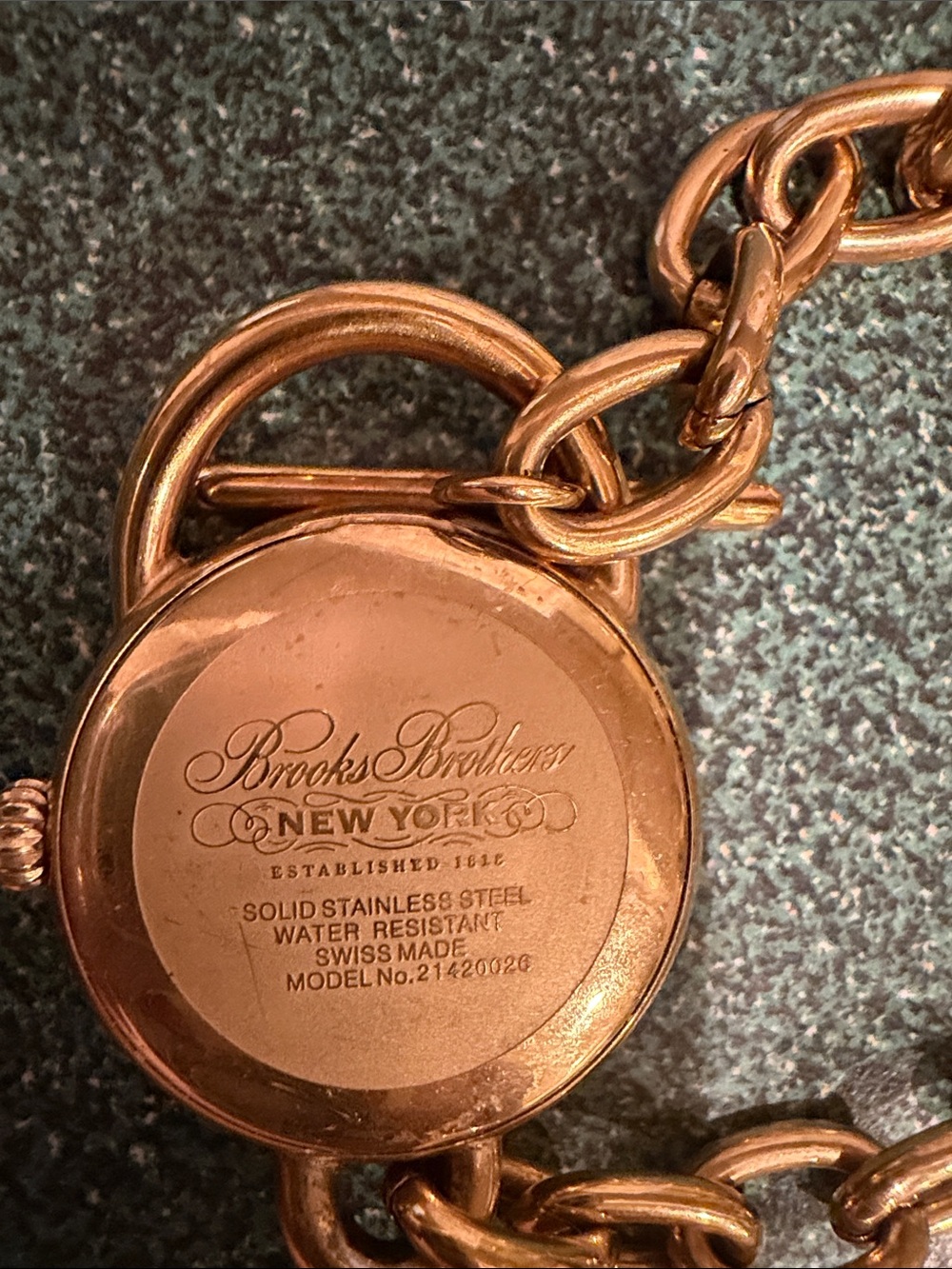 Brooks Brothers Rose Gold Chain Bracelet Watch